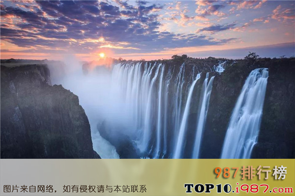 十大世界上最壮观的瀑布之维多利亚瀑布