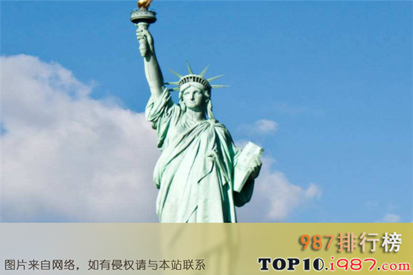 十大美国最受欢迎景点之自由女神像