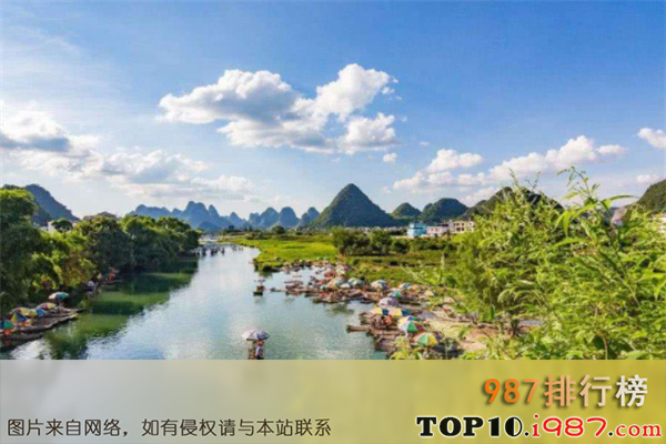 十大桂林最受欢迎景点之遇龙河
