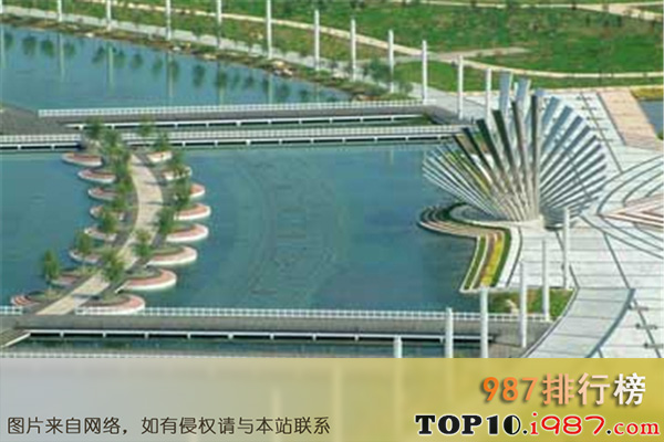 十大滨州景区之博兴县市民文化中心休闲观光湖