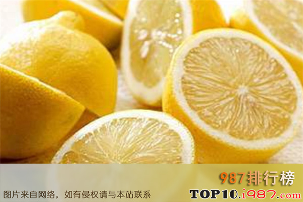 十大天然胰岛素水果之柠檬