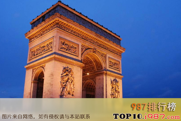 十大法国著名景点之巴黎凯旋门