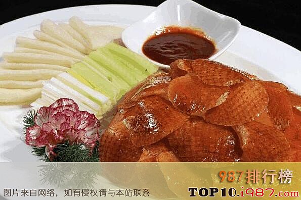 十大热门小吃之北京烤鸭