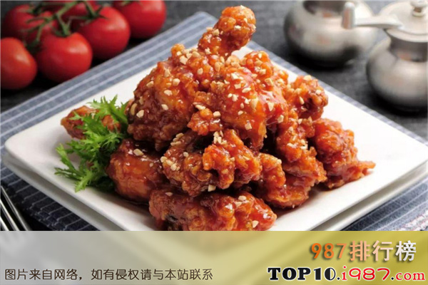 十大韩国炸鸡品牌之bbq炸鸡