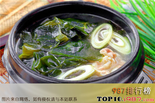 十大韩国的特色菜推荐之韩国海带汤
