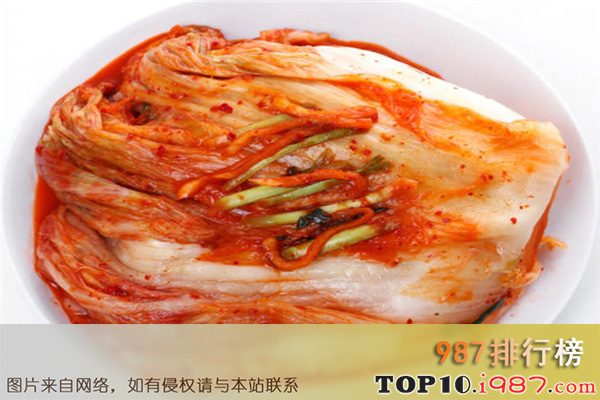 十大韩国的特色菜推荐之韩国泡菜