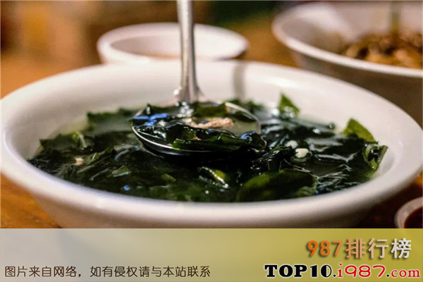 十大韩国美食榜之海带汤