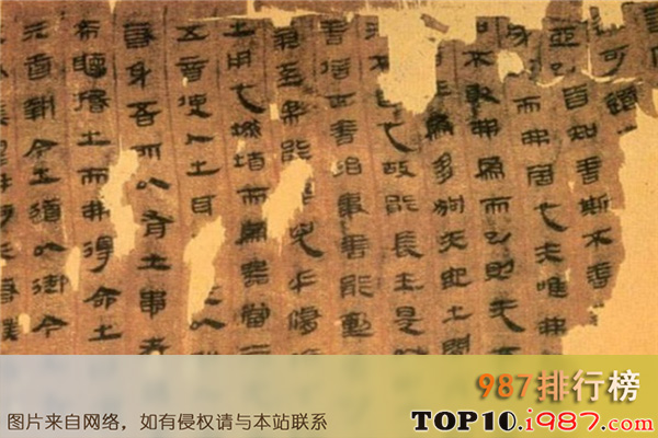 十大湖南省博物馆镇馆之宝之马王堆帛书