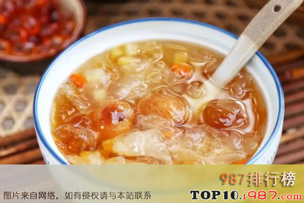 十大最常见的广东糖水品种之桃胶银耳羹