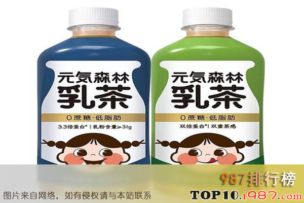 十大网红零食之元气森林乳茶