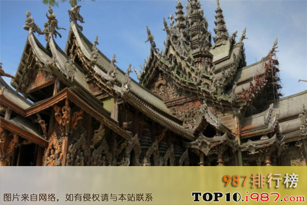 十大泰国著名建筑之芭堤雅真理圣殿