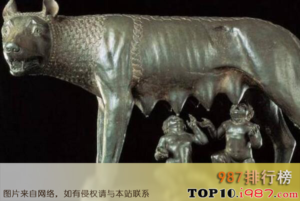十大世界雕塑之罗马母狼铜雕