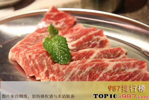 十大日本旅游胜地美食之神户 霜降牛肉
