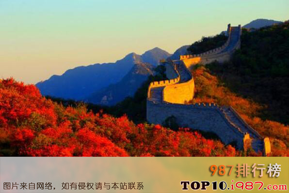 十大北京金秋赏红叶胜地之八达岭国家森林公园