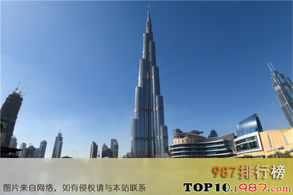 十大世界最高的塔之迪拜塔