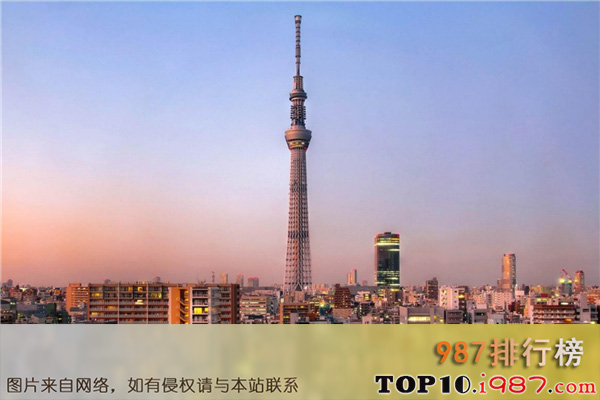 十大世界最高的塔之东京晴空塔