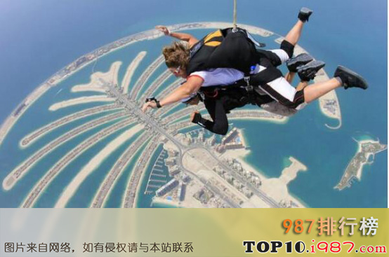 十大世界跳伞圣地之阿联酋迪拜