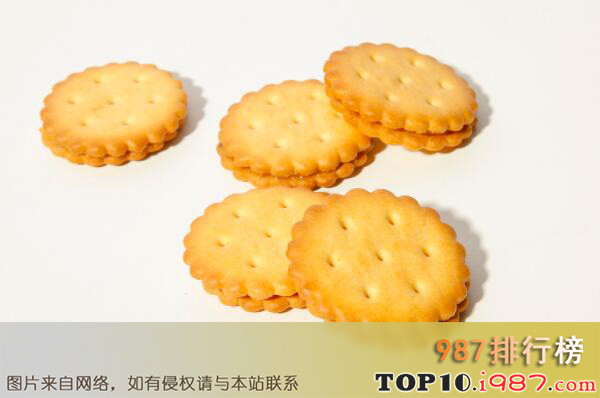 十大最受欢迎的零食品种之饼干