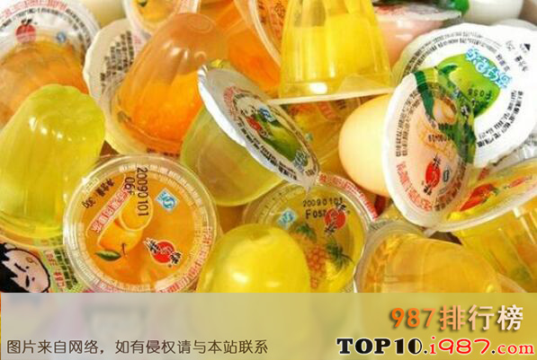 十大最受欢迎的零食品种之果冻