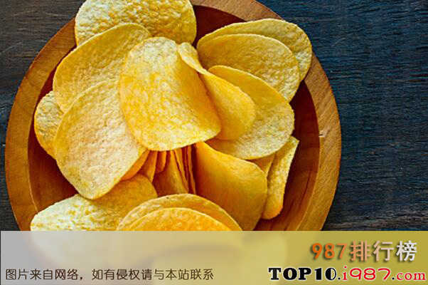 十大最受欢迎的零食品种之薯片