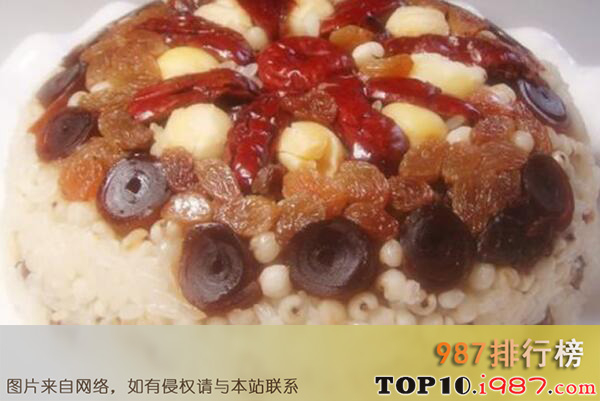 十大湖南特色的传统名吃之乾煎鸡油八宝饭