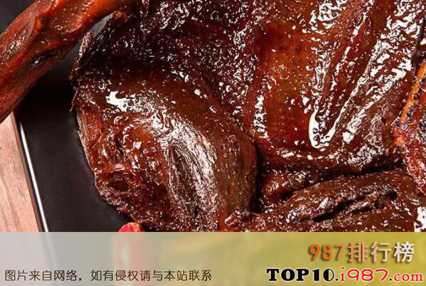 十大湖南特色的传统名吃之常德酱板鸭