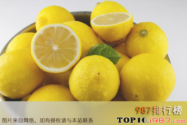十大世界最酸的水果之柠檬