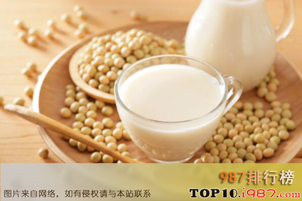 十大最常见的低热量饮品之豆奶