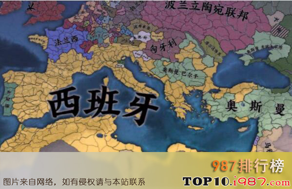 十大世界历史国土面积最大的帝国之西班牙帝国