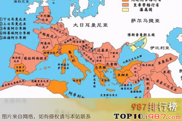 十大世界历史上最强的王朝之罗马帝国