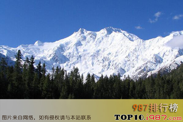 十大世界攀爬难度最高的山峰之南迦帕尔巴特峰