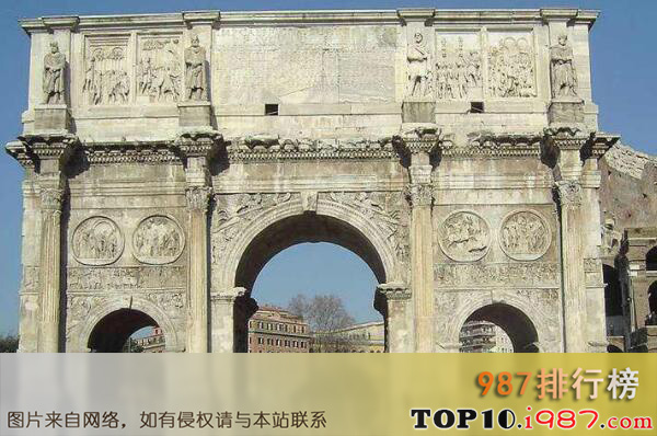 十大世界著名古罗马建筑之君士坦丁凯旋门