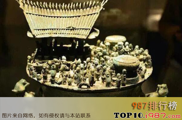 十大国家博物馆禁止出境展览文物之西汉诅盟场面铜贮贝器