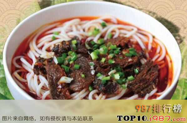 十大湖南最有名的小吃之常德牛肉粉
