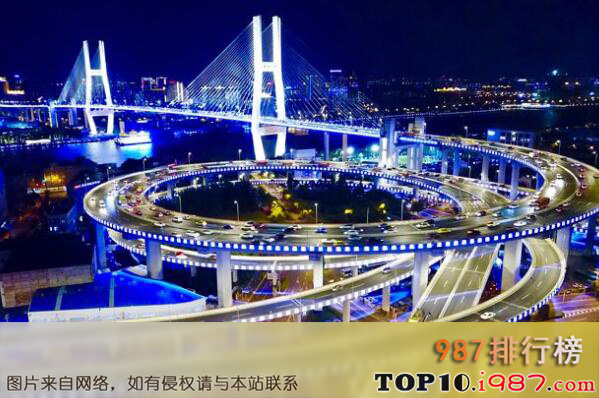 十大上海最著名的现代桥梁之辰塔公路跨黄浦江大桥