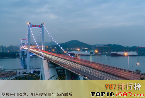 十大最长的跨海大桥之厦门海沧大桥