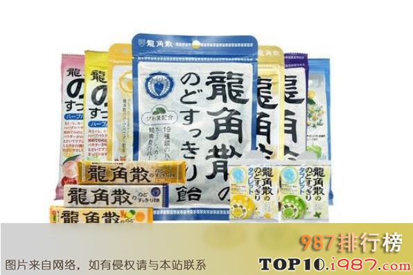 十大日本最具人气的零食之龙角散润喉糖