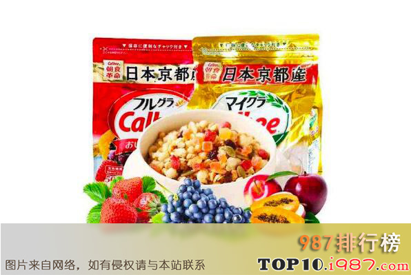 十大日本零食之卡乐比京都水果颗粒麦片