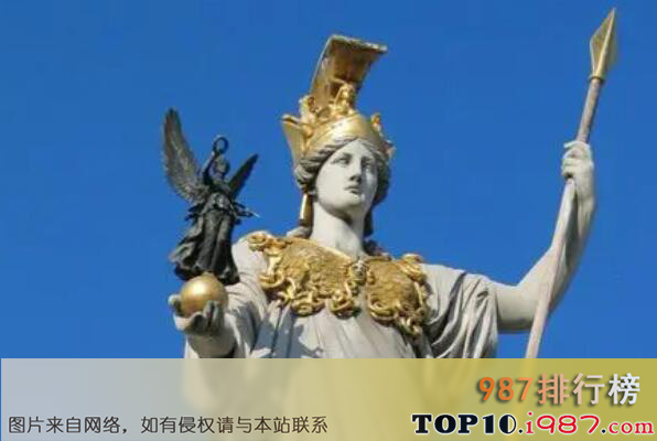 十大世界女性雕像之雅典娜女神像