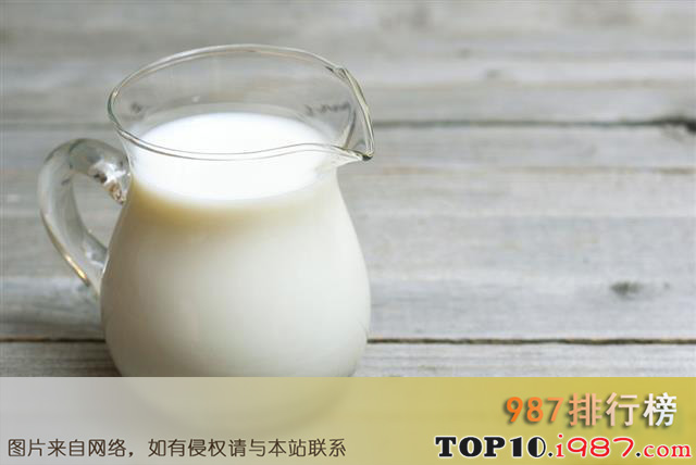 最高的十大高蛋白食物排行榜之牛奶