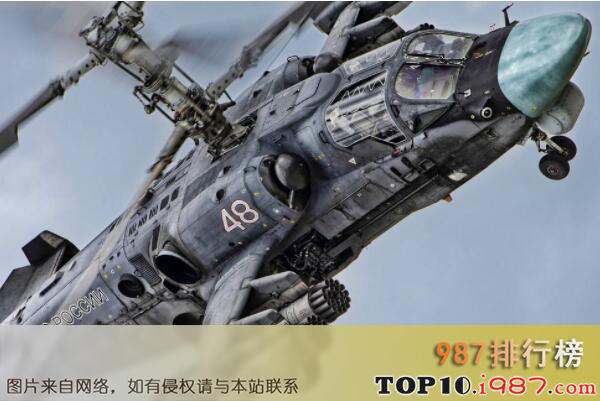 十大俄罗斯最强武器之短吻鳄卡-52武装直升机