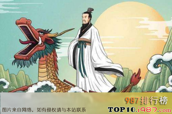 中国十大文人。第一是四大文化名人之一之屈原