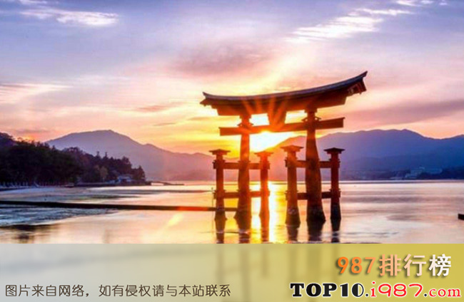 十大世界最美日落之日本宫岛