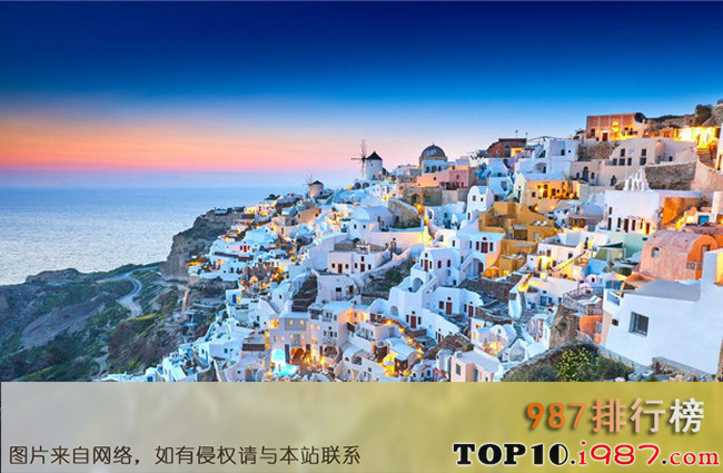 十大世界最炫彩的城市之希腊：圣托里尼岛