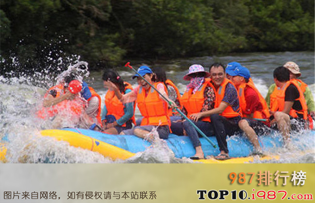 十大琼海旅游景点之万泉河峡谷漂流风景区