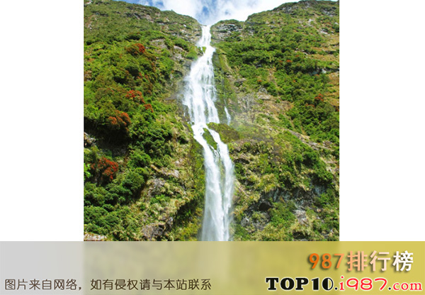 十大全世界瀑布的之萨瑟兰瀑布