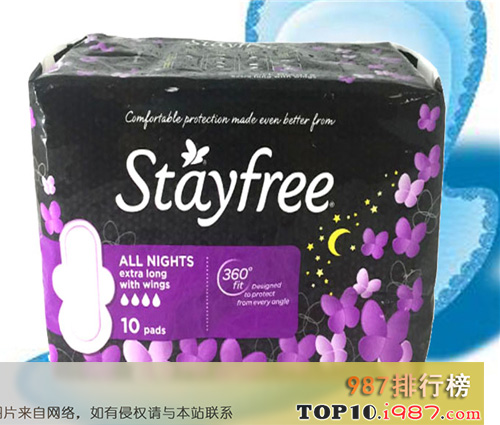 十大卫生巾品牌-卫生巾哪个牌子好之stayfree