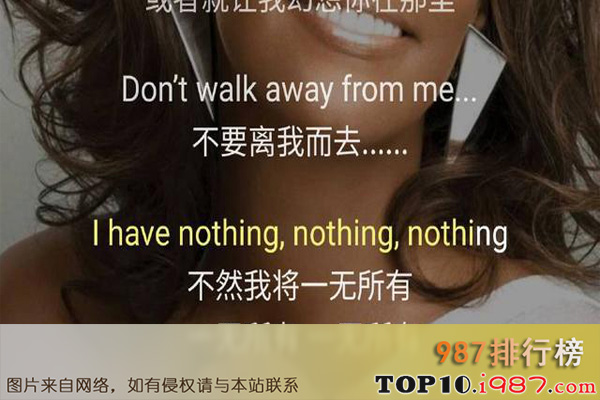 十大世界外国歌曲之i have nothing