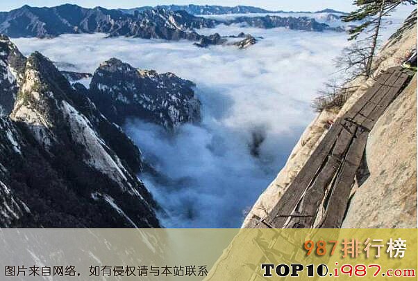 十大最恐怖的悬崖步道之中国 长空栈道