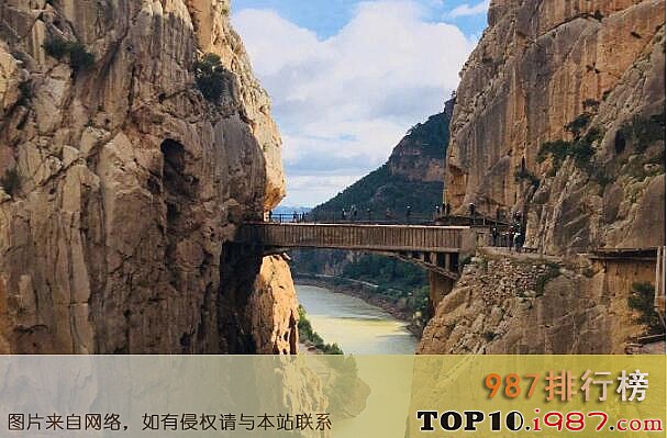 十大最恐怖的悬崖步道之西班牙 国王步道(El Caminito del Rey)